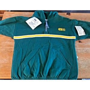 Vermont Catamounts Sweatshirt Quarter Zip Hoodie New Old Stock Youth Medium